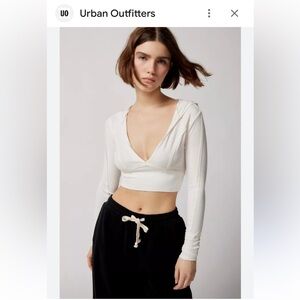 Urban Outfitters Out From Under Sweet Dreams Hooded Cropped Top Size M